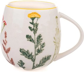 Cană albă din porțelan 500 ml Flower Garden – Dakls