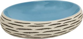 vidaXL Lavoar de blat, multicolor, 59x40x15 cm, ceramică, oval