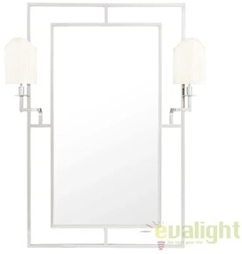 Oglinda cu iluminat decorativa LUX clasic Astaire argintiu/ alb 109312 HZ