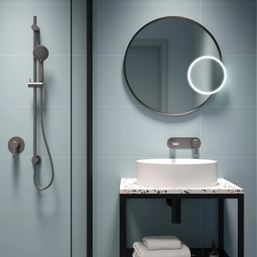 Arnika titanium coloana de dus incastrat cu baterie , para de dus, si dispersor fix NAC_D9TP