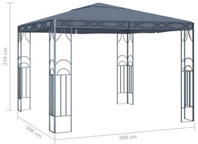 Pavilion, antracit, 300 x 300 cm Antracit, 300 x 300 cm