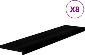 vidaXL Trepte de scară 8 buc maro închis lemn masiv de stejar