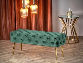 Banca tapitata Athena – Verde/Gold