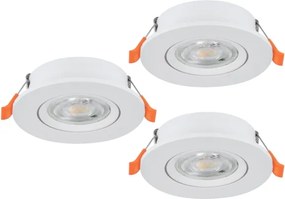 Eglo 902262 - Set 3x spoturi LED încastrate BARRANCO, 4,8 W, 230 V, alb