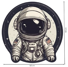 PIPPER. Autocolant circular de perete „Astronaut” mărimea: 60cm