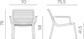 Scaun Exterior Nardi - Doga Relax - Bianco