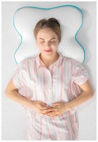 Pernă anatomică cu umplutură de spumă cu memorie 46x55 cm – Mila Home