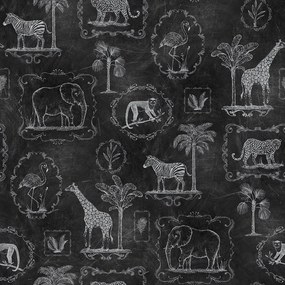 Fototapet, Animal Party, Blackboard, Rebel Walls