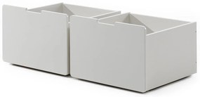 Sertare pentru sub pat de copii albe 2 buc. Pino – Vipack