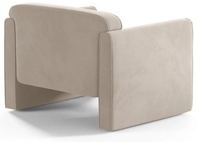 Fotoliu bej cu tapițerie din catifea Abby – Micadoni