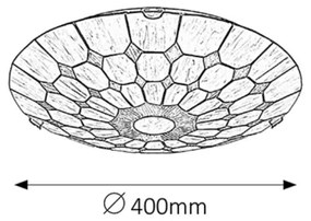 Plafonieră cu abajur din sticlă vitrată Tiffany MARVEL 2xE27/60W/230V Rabalux 8091