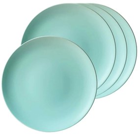 Set 4 Farfurii Mat Verde Menta: Eleganță și Refinament