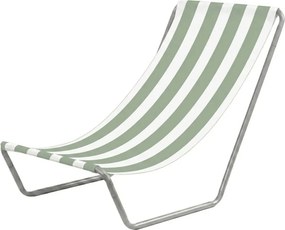 Sezlong pliabil de plaja SAND, dungi verde deschis