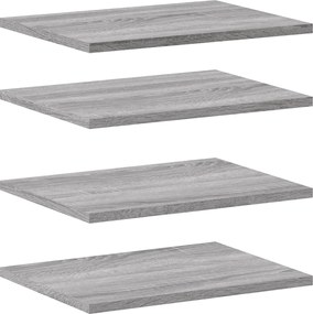 vidaXL Rafturi de perete, 4 buc., gri sonoma, 40x30x1,5 cm, lemn