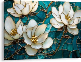 Tablou - Vitraliu cu magnolie (70x50 cm)