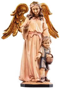 Statueta lemn "Băiețel ocrotit", 20cm
