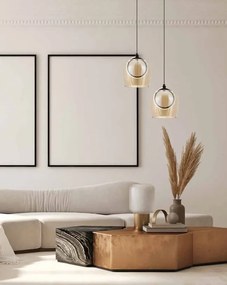 Lustra, Pendul design modern LED LIGHT fumuriu