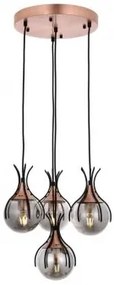 Suspensie moderna 4 becuri E27 AV-1766-4T-BSY AVONI