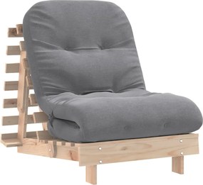vidaXL Canapea futon cu saltea, 70x206x11 cm, lemn masiv de pin