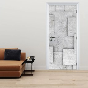 Fototapet pentru ușă - Abstract dale de beton (95x205cm)