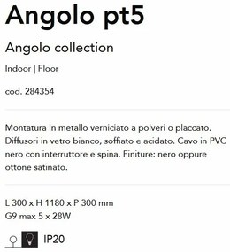 Lampa de podea design minimalist Angolo pt5 negru