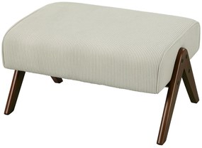 HOMCOM Taburet de Picior cu Scaun Acolchis și Piciori de Lemn pentru Salon Dormitor 69x47x36 cm Bej | Aosom Romania