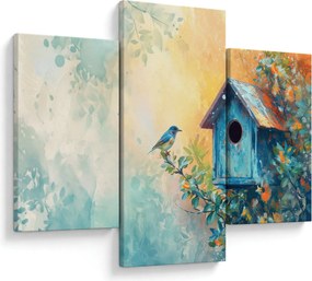 Tablou - Birdhouse, acuarelă, acuarelă (90x60 cm)