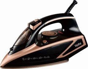 La mâna a doua: Fier de calcat Oliver Voltz OV51050I, 3000W, 420 ml, Ceramic, Oprire automata, Abur, Negru/auriu