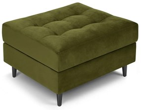 Taburet din catifea Milo Casa Santo, verde oliv