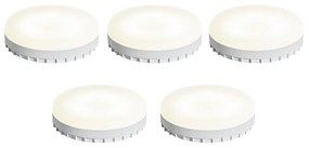 Set de 5 becuri LED GX53 cu 3 trepte de reglare a intensității luminoase și temperaturii de culoare 7W 750 lm 2700K-4000K