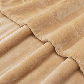 Pătură imitație lână 150x200 cm, culoare cămilă