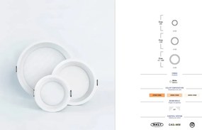 Spot LED incastrabil CROC IP44 recessed white 13W 13,5cm 90 grade 3000K CRI90 triac