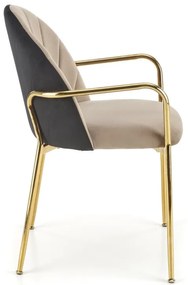 Scaun K500 velvet bej - negru