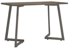 286092 vidaXL Masă de bucătărie, gri, 120x60x74 cm, MDF și fier