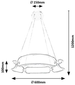 Lustră LED pe cablu FRINGILLA LED/67W/230V 4000K Rabalux 72010