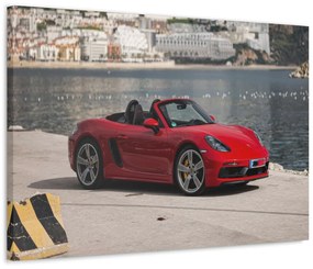 Tablou Canvas Red Porsche 120x80 cm