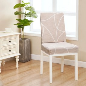 Husă pentru scaun 4Home Abstract bej , 45-50 cm,set de 2 buc.