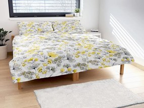 Lenjerie de pat crep cu frunze