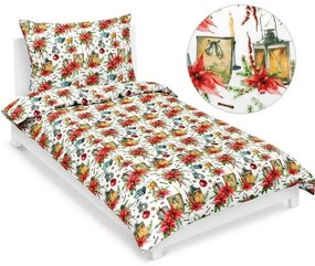 Bellatex Lenjerie de pat din bumbac de Crăciun Steaua, 140 x 200 cm, 70 x 90 cm