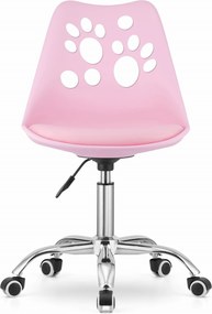 OFERTA Scaun de birou roz PRINT II. calitate superioara