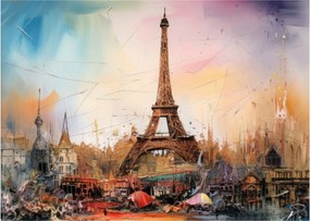 Tablou - Pictură a Turnului Eiffel (70x50 cm)