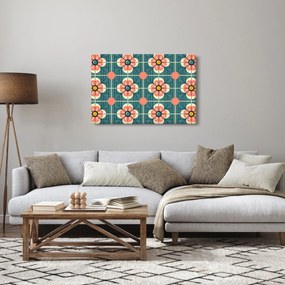 Tablou - Model retro cu flori (90x60 cm)