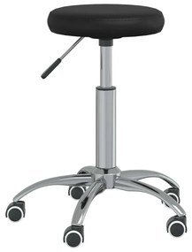 vidaXL Scaun de bucătărie, negru, piele ecologică