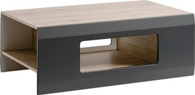 Masuta cafea CLIFF, gri grafit/stejar, PAL, 100x61x38 cm