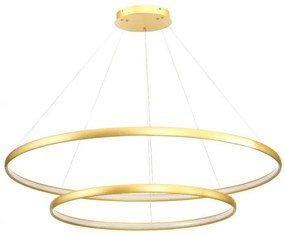 Lustra LED design modern circular CARLO auriu