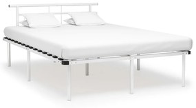 Cadru de pat, alb, 160 x 200 cm, metal Alb, 160 x 200 cm