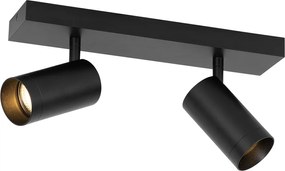 Spot de tavan inteligent negru reglabil cu 2 lumini, incluzând 2 Wifi GU10 50mm - Jeana Luxe