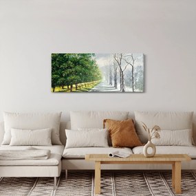 Tablou - Iarna versus vara (120x50 cm)
