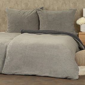 Lenjerie de pat din blăniță 4Home Teddy gri,140 x 200 cm, 70 x 90 cm