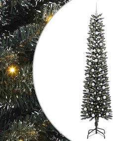 vidaXL Brad de Crăciun artificial Verde 240 cm PVC și Plastic și Oțel